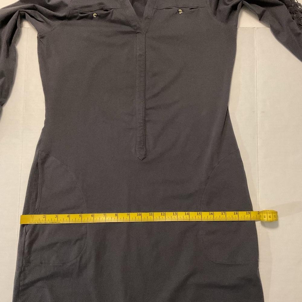 Athleta‎ Gray Long Sleeve Dress with Lace Detail - Picture 6 of 14